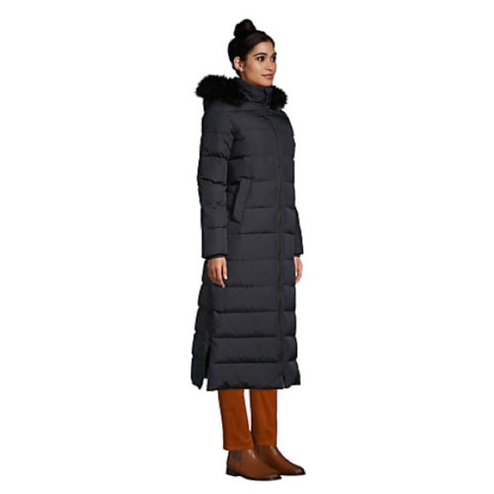 Lands End Black Down Maxi Winter Coat